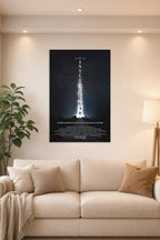 Interstellar Movie in a bright living room above a beige sofa.