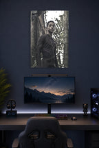 Jaden Smith After Earth in a gaming desk setup above a monitor.
