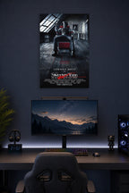 Johnny Depp Sweeney Todd in a gaming desk setup above a monitor.