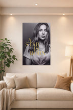 Lady Gaga A Star Is Born Movie in a bright living room above a beige sofa.