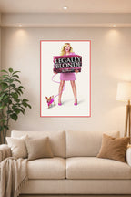 Legally Blonde The Musical in a bright living room above a beige sofa.