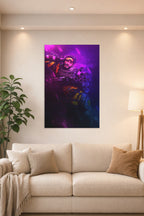 Mirage Apex Legends in a bright living room above a beige sofa.