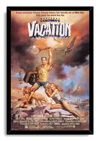 National Lampoon's Vacation framed wall art print features the illustrated desert adventure scene in a black frame with white matting.
