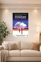 Neon Genesis Evangelion The End of Evangelion in a bright living room above a beige sofa.