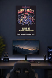 Ninja Sex Party Tour de Force 2018 Concert in a gaming desk setup above a monitor.