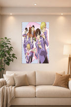 Ouran High School Host Club in a bright living room above a beige sofa.