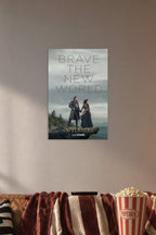 Outlander TV Series in a cozy movie room above a brown sofa with popcorn.