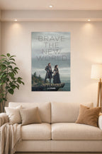 Outlander TV Series in a bright living room above a beige sofa.