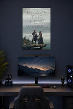 Outlander TV Series in a gaming desk setup above a monitor.