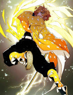 Zenitsu Thunder Breathing Anime Poster