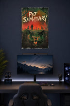 Pet Sematary Horror Film in a gaming desk setup above a monitor.