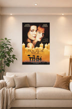 Practical Magic Movie Sandra Bullock Nicole Kidman in a bright living room above a beige sofa.