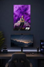 Ramsey F9 Fast & Furious Movie in a gaming desk setup above a monitor.
