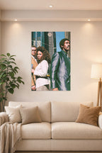 Richard Roundtree Urban Scene in a bright living room above a beige sofa.