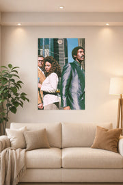 Richard Roundtree Urban Scene in a bright living room above a beige sofa.