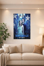Riverdale Betty and Jughead in a bright living room above a beige sofa.