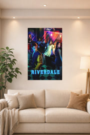 Riverdale TV Series in a bright living room above a beige sofa.