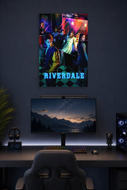 Riverdale TV Series in a gaming desk setup above a monitor.
