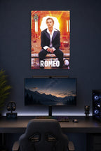 Romeo & Juliet Movies in a gaming desk setup above a monitor.