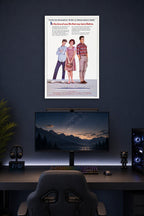Sixteen Candles Movie Poster in a gaming desk setup above a monitor.
