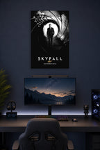 Skyfall James Bond Daniel Craig in a gaming desk setup above a monitor.