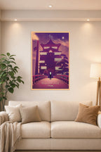 Spirited Away Bathhouse No-Face in a bright living room above a beige sofa.