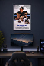 Stand By Me Movie in a gaming desk setup above a monitor.