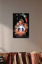 Star Wars: Revenge of the Sith - One Sheet Wall Movie in a cozy movie room above a brown sofa with popcorn.
