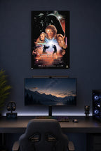 Star Wars: Revenge of the Sith - One Sheet Wall Movie in a gaming desk setup above a monitor.