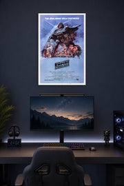 Star Wars: The Empire Strikes Back Darth Vader in a gaming desk setup above a monitor.