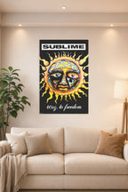 Sublime- 40 Oz. To Freedom Music in a bright living room above a beige sofa.
