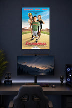The Benchwarmers Rob Schneider David Spade Jon Heder in a gaming desk setup above a monitor.