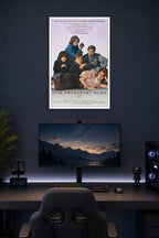 The Breakfast Club in a gaming desk setup above a monitor.