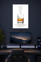 The Gentlemen Movie Poster in a gaming desk setup above a monitor.