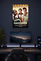 The Hangover Movie Characters in a gaming desk setup above a monitor.