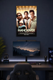 The Hangover Movie Characters in a gaming desk setup above a monitor.