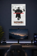 The Hateful Eight Movie in a gaming desk setup above a monitor.
