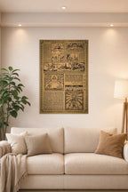 The Legend of Zelda Lore in a bright living room above a beige sofa.