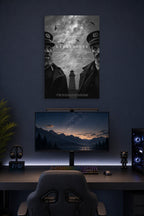 The Lighthouse Movie Robert Pattinson Willem Dafoe in a gaming desk setup above a monitor.