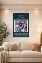 The Outsiders Movie Poster in a bright living room above a beige sofa.