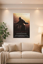 The Shawshank Redemption in a bright living room above a beige sofa.