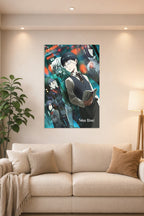 Tokyo Ghoul Anime Characters in a bright living room above a beige sofa.