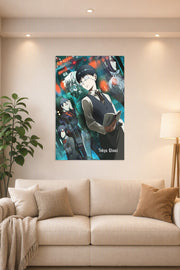 Tokyo Ghoul Anime Characters in a bright living room above a beige sofa.