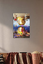 Travis Scott ASTROWORLD Album Cover in a cozy movie room above a brown sofa with popcorn.