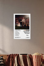 Tyler Childers Poster Rustin' in The Rain Album Cover Poster Posters in a cozy movie room above a brown sofa with popcorn.