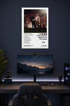Tyler Childers Poster Rustin' in The Rain Album Cover Poster Posters in a gaming desk setup above a monitor.