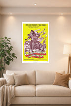 Werewolves on Wheels in a bright living room above a beige sofa.