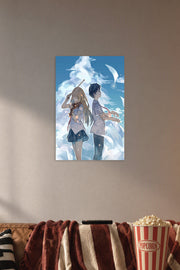 Your Lie in April Anime Musical Duo in a cozy movie room above a brown sofa with popcorn.