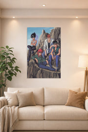 Yu Yu Hakusho Spirit Detectives in a bright living room above a beige sofa.