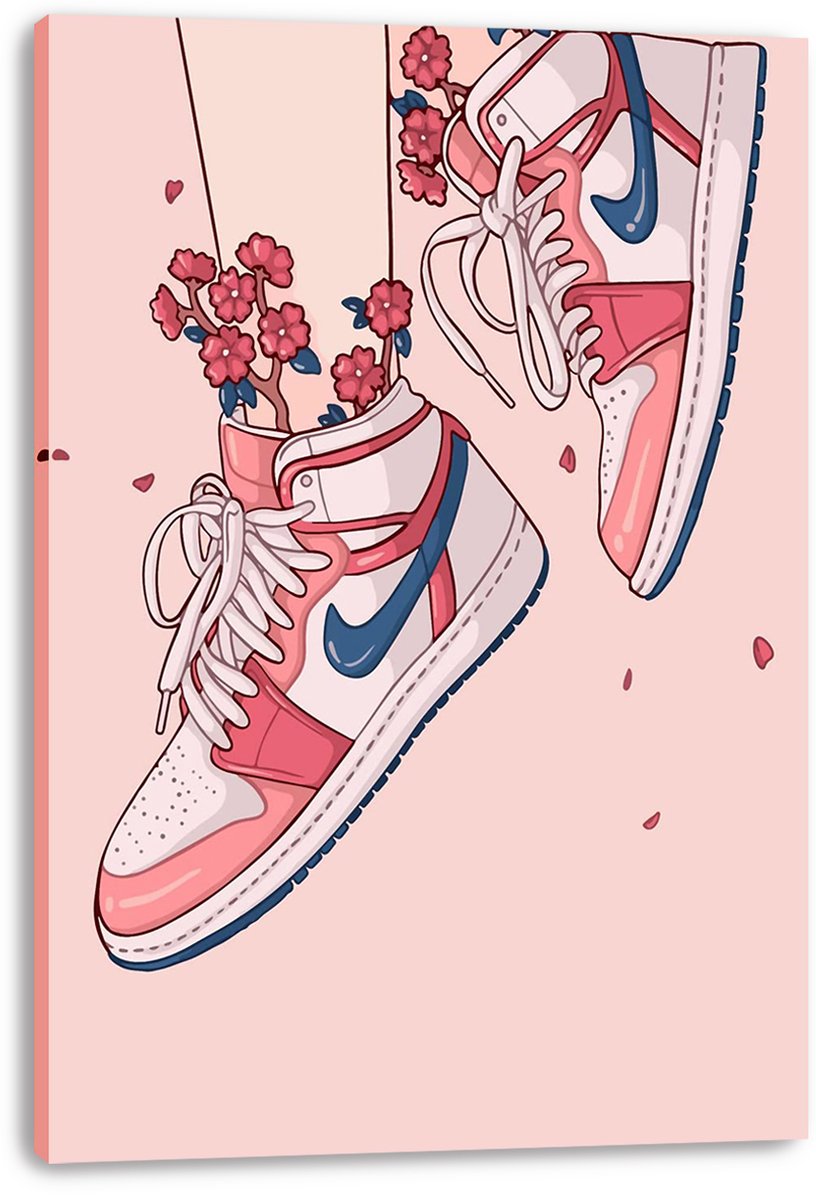 Floral Sneakers Decorative Painting (paper and canvas) art poster printing print